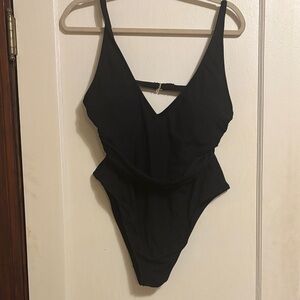 Classic Black One-Piece Swimsuit